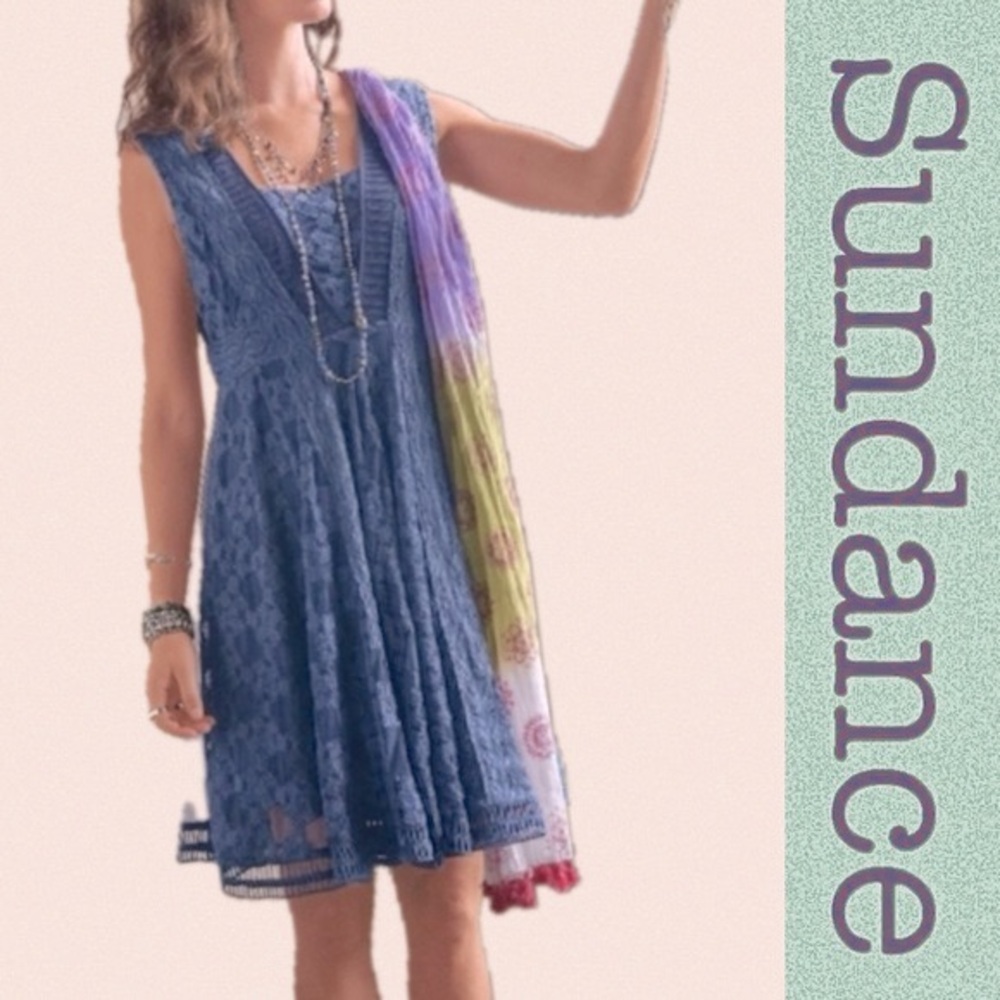 Sundance Catalog True Essence Sleeveless Lace comfy cottagecore dress